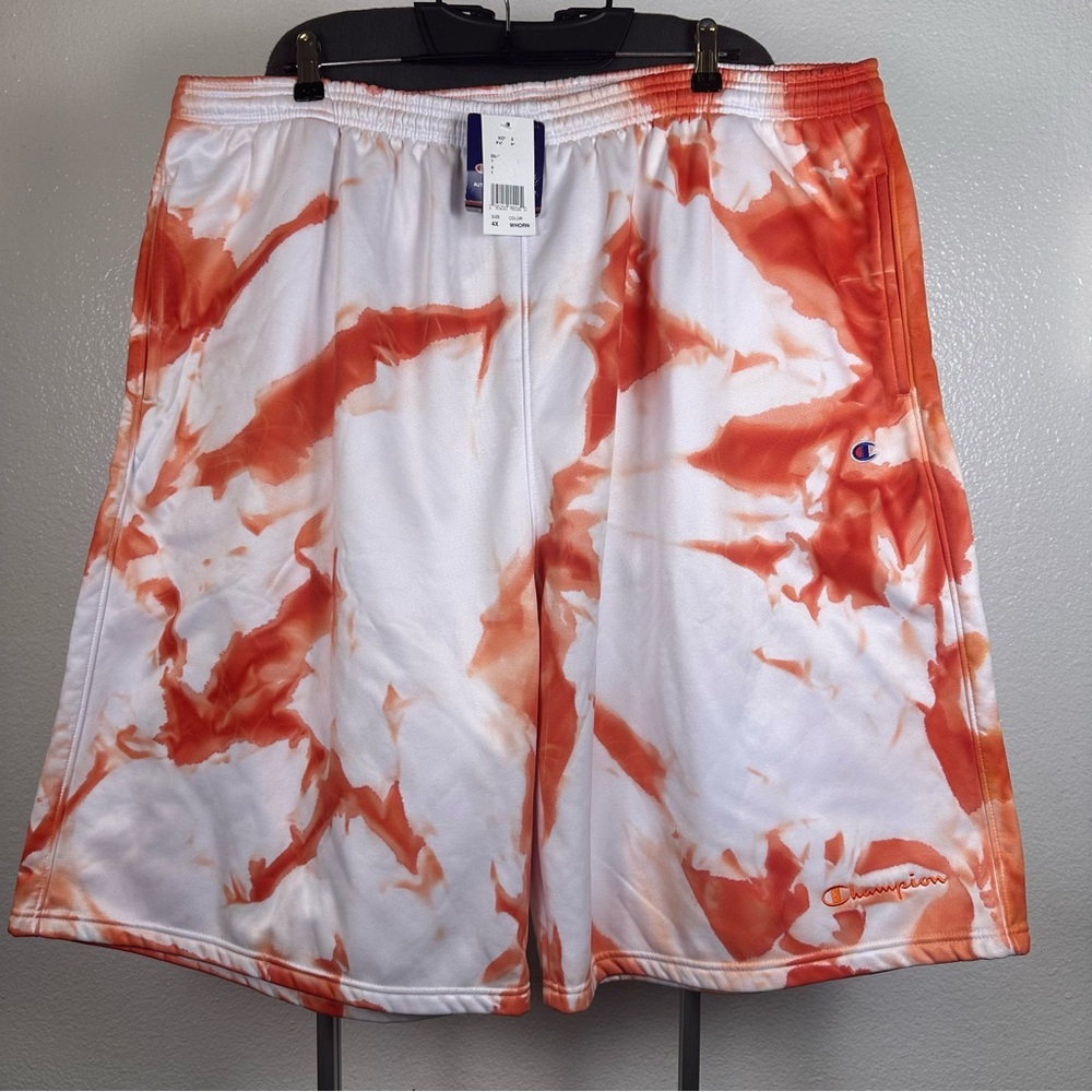 Champion Men's Orange and White Athletic Shorts‎